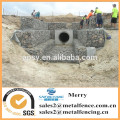 1.5mX1mX0.5m galvanizado Galfan 3 mm Gabion cesta de piedra para lago y reservorio creado